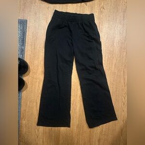 Target Black Ribbed Elastic-Waist Pants